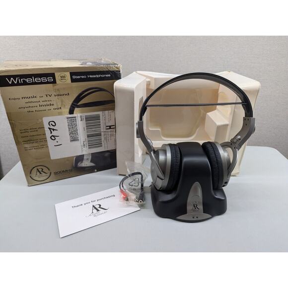 AR Acoustic Research AW721 Wireless Headphones w/ Base Charger